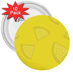 Yellow Pineapple Background 3  Buttons (10 Pack)  by HermanTelo