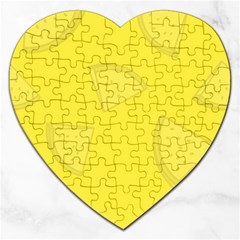 Yellow Pineapple Background Jigsaw Puzzle (heart) by HermanTelo