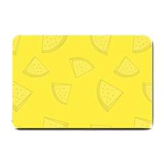 Yellow Pineapple Background Small Doormat  by HermanTelo