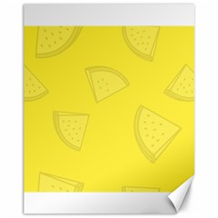 Yellow Pineapple Background Canvas 11  X 14 