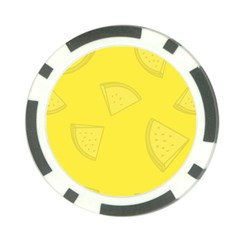 Yellow Pineapple Background Poker Chip Card Guard