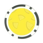 Yellow Pineapple Background Poker Chip Card Guard Front