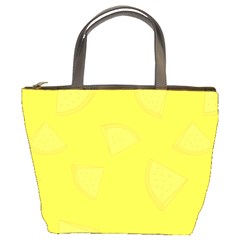 Yellow Pineapple Background Bucket Bag by HermanTelo