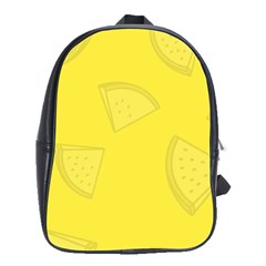 Yellow Pineapple Background School Bag (large)