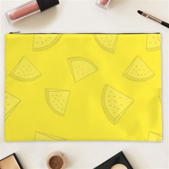 Yellow Pineapple Background Cosmetic Bag (xxl) by HermanTelo