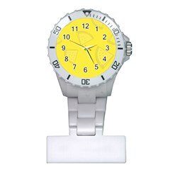 Yellow Pineapple Background Plastic Nurses Watch by HermanTelo