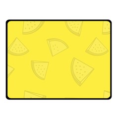 Yellow Pineapple Background Double Sided Fleece Blanket (small) 