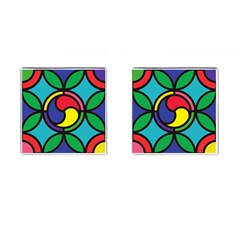 Colors Patterns Scales Geometry Cufflinks (square)