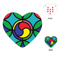 Colors Patterns Scales Geometry Playing Cards Single Design (heart)