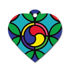 Colors Patterns Scales Geometry Dog Tag Heart (two Sides)