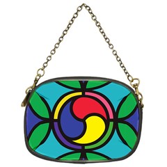 Colors Patterns Scales Geometry Chain Purse (one Side) by HermanTelo