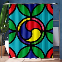 Colors Patterns Scales Geometry Shower Curtain 60  X 72  (medium) 