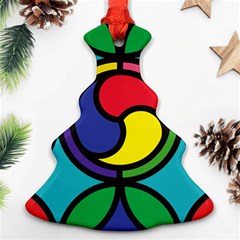 Colors Patterns Scales Geometry Ornament (christmas Tree) 