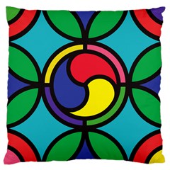 Colors Patterns Scales Geometry Large Cushion Case (two Sides)