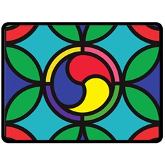 Colors Patterns Scales Geometry Double Sided Fleece Blanket (large) 