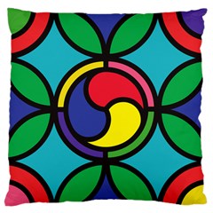 Colors Patterns Scales Geometry Large Flano Cushion Case (two Sides)