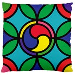 Colors Patterns Scales Geometry Large Flano Cushion Case (Two Sides) Front