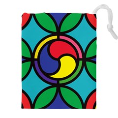 Colors Patterns Scales Geometry Drawstring Pouch (5xl) by HermanTelo