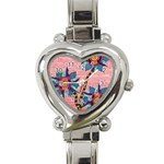 Brick Wall Flower Pot in Color Heart Italian Charm Watch Front