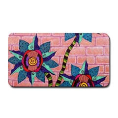 Brick Wall Flower Pot In Color Medium Bar Mats by okhismakingart