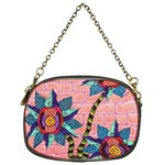 Brick Wall Flower Pot in Color Chain Purse (One Side) Front