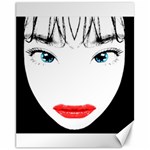 Cartoon Style Asian Woman Close Up Portrait Illustration Canvas 11  x 14  10.95 x13.48  Canvas - 1