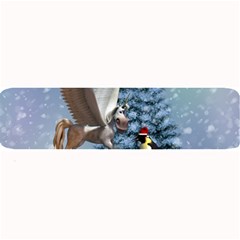 Merry Christmas, Funny Pegasus With Penguin Large Bar Mats by FantasyWorld7