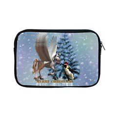 Merry Christmas, Funny Pegasus With Penguin Apple Ipad Mini Zipper Cases by FantasyWorld7