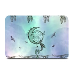 Dreamcatcher With Moon And Feathers Plate Mats by FantasyWorld7