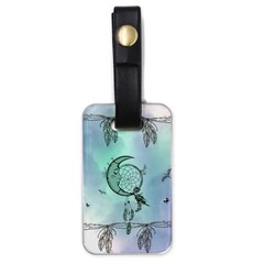 Dreamcatcher With Moon And Feathers Luggage Tag (one Side) by FantasyWorld7