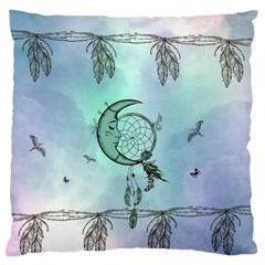 Dreamcatcher With Moon And Feathers Standard Flano Cushion Case (two Sides) by FantasyWorld7