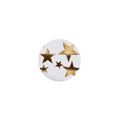 Stars Faux Gold Elegant Starry Festive Christmas Pattern 1  Mini Buttons by yoursparklingshop