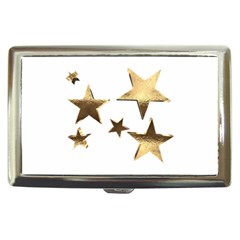 Stars Faux Gold Elegant Starry Festive Christmas Pattern Cigarette Money Case by yoursparklingshop