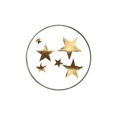 Stars Faux Gold Elegant Starry Festive Christmas Pattern Hat Clip Ball Marker (4 Pack) by yoursparklingshop