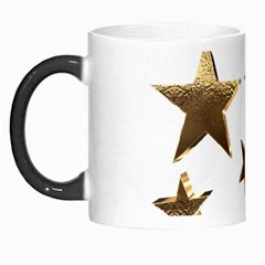 Stars Faux Gold Elegant Starry Festive Christmas Pattern Morph Mugs by yoursparklingshop