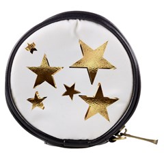 Stars Faux Gold Elegant Starry Festive Christmas Pattern Mini Makeup Bag by yoursparklingshop