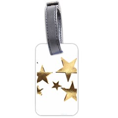 Stars Faux Gold Elegant Starry Festive Christmas Pattern Luggage Tag (one Side) by yoursparklingshop