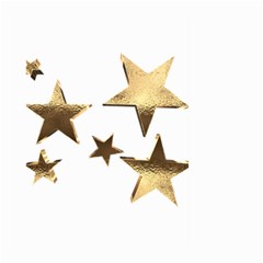 Stars Faux Gold Elegant Starry Festive Christmas Pattern Large Garden Flag (two Sides) by yoursparklingshop