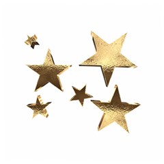 Stars Faux Gold Elegant Starry Festive Christmas Pattern Wooden Puzzle Square by yoursparklingshop