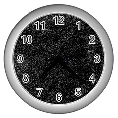 Elegant Black And White Design Wall Clock (silver) by yoursparklingshop