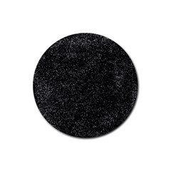 Elegant Black And White Design Rubber Coaster (round)  by yoursparklingshop