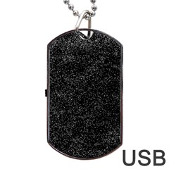 Elegant Black And White Design Dog Tag Usb Flash (two Sides) by yoursparklingshop