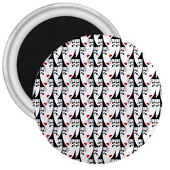 Cartoon Style Asian Woman Portrait Collage Pattern 3  Magnets by dflcprintsclothing