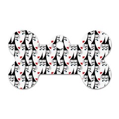 Cartoon Style Asian Woman Portrait Collage Pattern Dog Tag Bone (one Side) by dflcprintsclothing