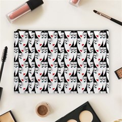 Cartoon Style Asian Woman Portrait Collage Pattern Cosmetic Bag (large) by dflcprintsclothing