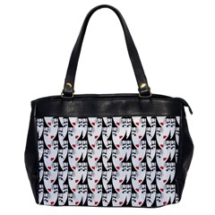 Cartoon Style Asian Woman Portrait Collage Pattern Oversize Office Handbag by dflcprintsclothing