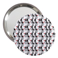 Cartoon Style Asian Woman Portrait Collage Pattern 3  Handbag Mirrors by dflcprintsclothing