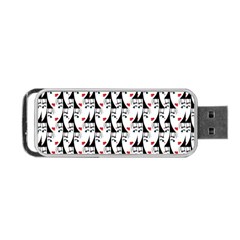 Cartoon Style Asian Woman Portrait Collage Pattern Portable Usb Flash (two Sides) by dflcprintsclothing