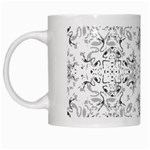 Black And White Decorative Ornate Pattern White Mugs Left