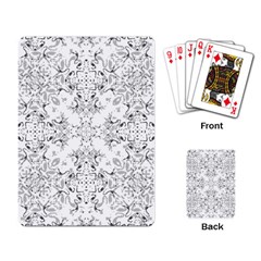 Black And White Decorative Ornate Pattern Playing Cards Single Design (rectangle) by dflcprintsclothing